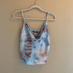 Nasty Gal Tie Dye Cow Neck Tank